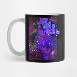 One World Einrad lustiges Artist Zirkus Design Mug